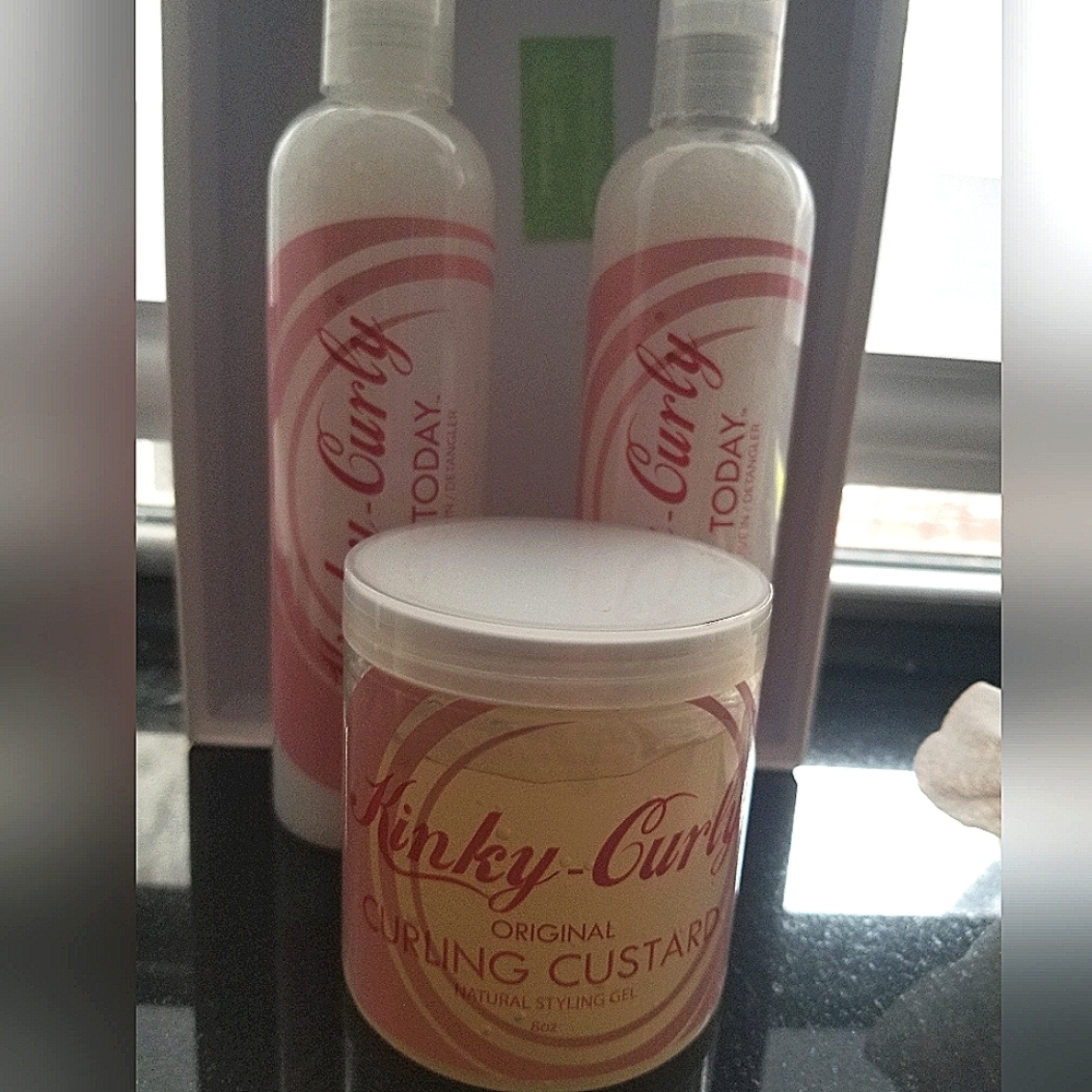 Kinky-Curly Knot Today Leave In Conditioner and Curling Custard Gel Duo